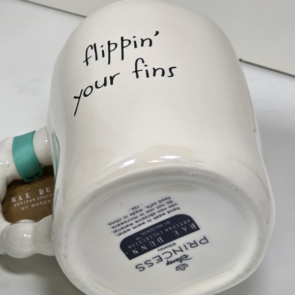 Rae Dunn Disney Princess Ariel Little Mermaid Flipiin' Your Fins Mug Nwt - Picture 4 of 4